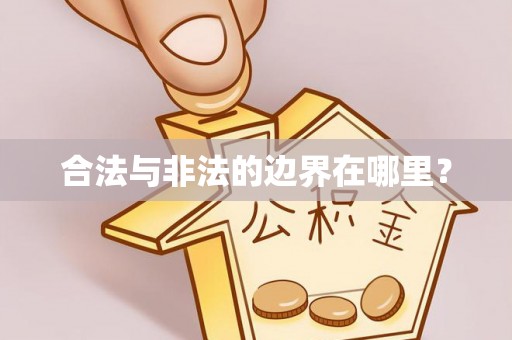 台山合法与非法的边界在哪里？