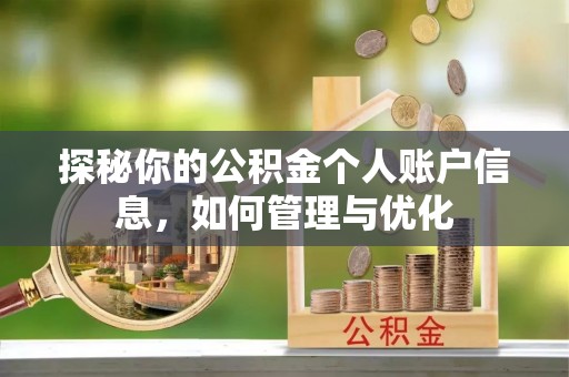台山探秘你的公积金个人账户信息，如何管理与优化