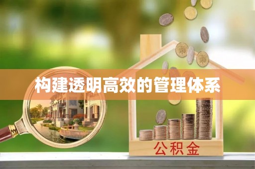 台山构建透明高效的管理体系
