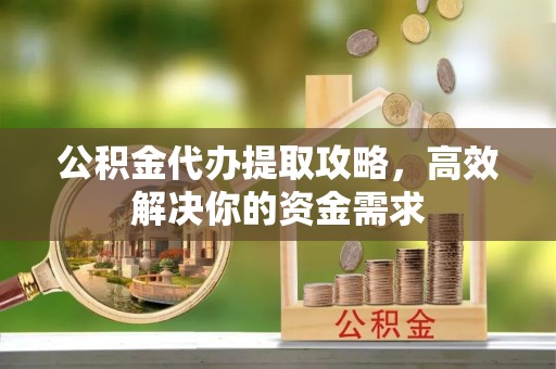 台山公积金代办提取攻略，高效解决你的资金需求