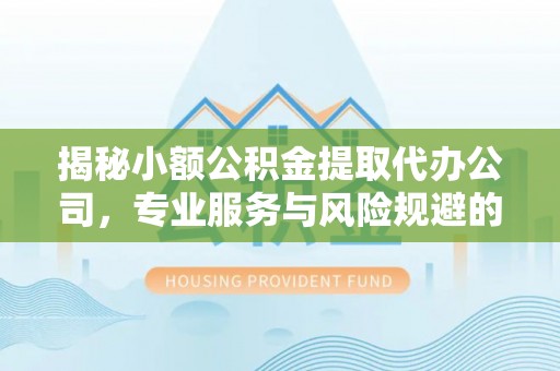 台山揭秘小额公积金提取代办公司，专业服务与风险规避的平衡艺术