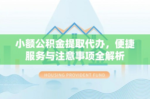 台山小额公积金提取代办，便捷服务与注意事项全解析
