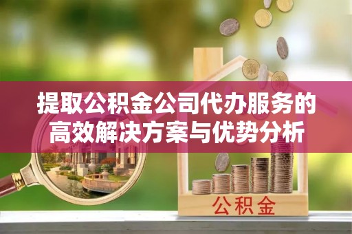 台山提取公积金公司代办服务的高效解决方案与优势分析