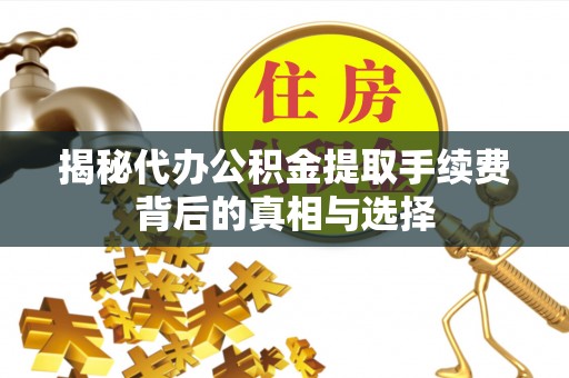台山揭秘代办公积金提取手续费背后的真相与选择